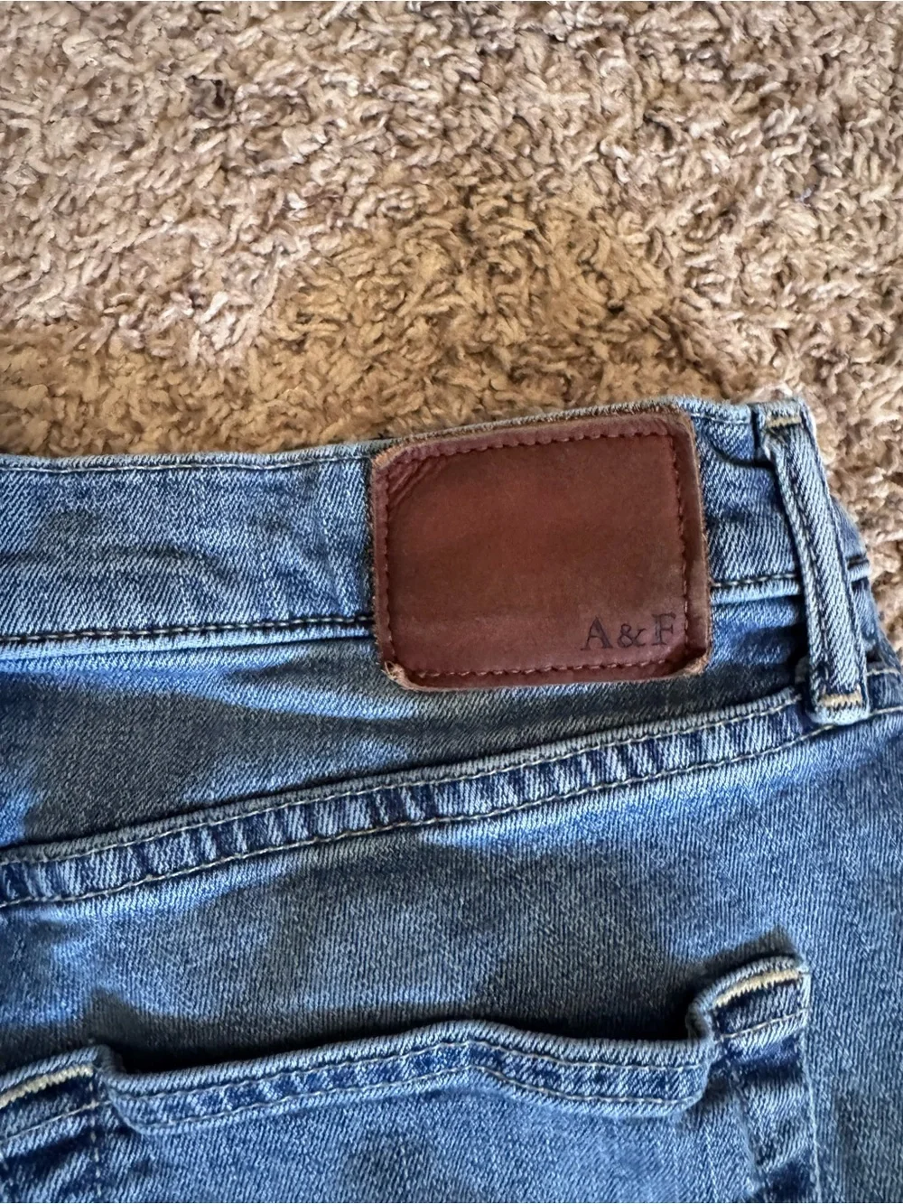 Abercrombie & Fitch Kilby Boot  stretch 32 x 34 Jeans in Medium Blue